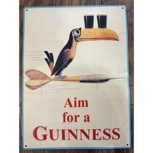 Aim for a Guinness, 11.25 x 15 Guinness Tin Sign Collectible